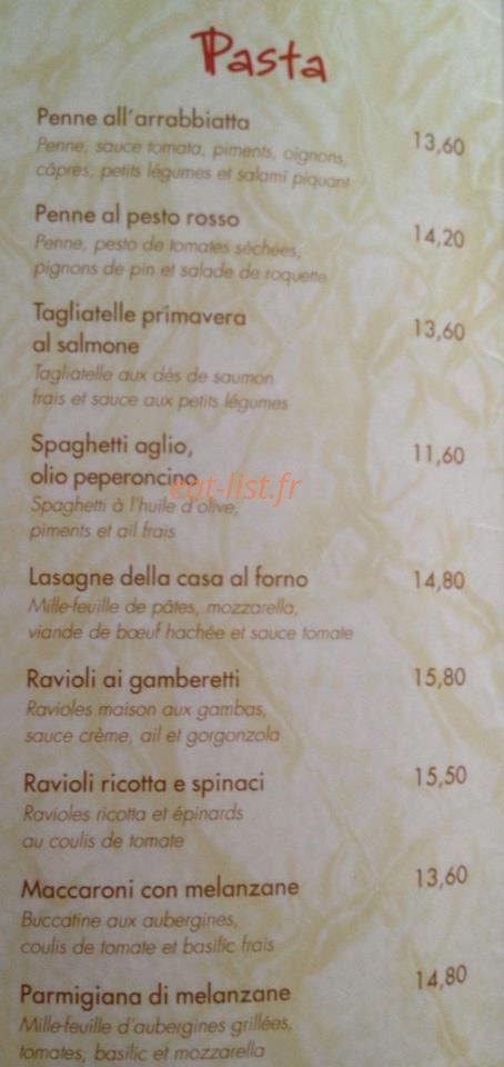 Restaurant La Fontana — carte page 6