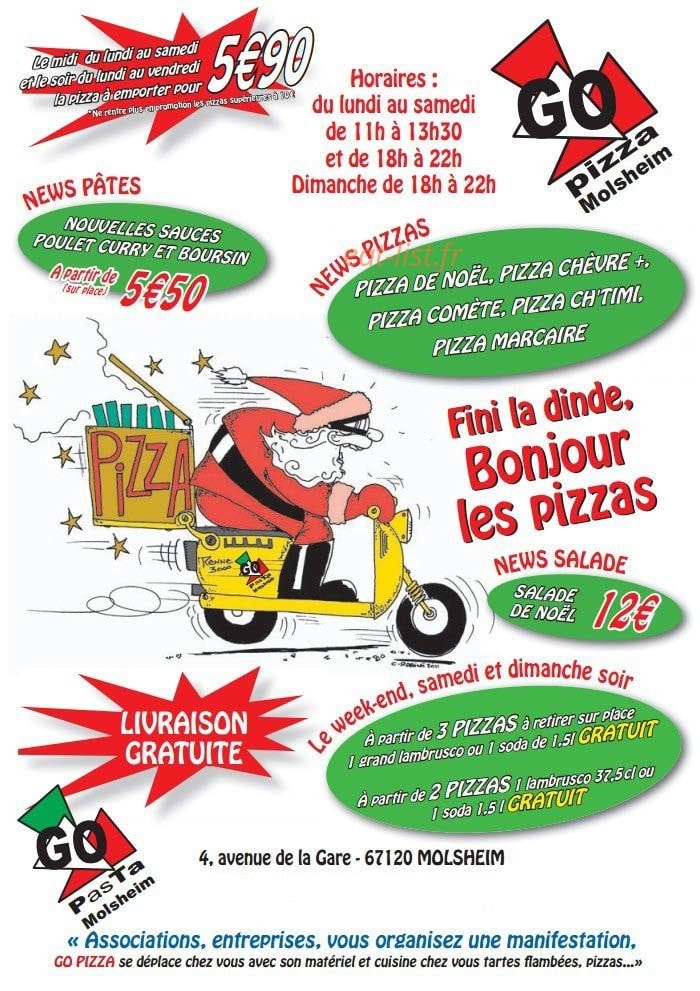 Go Pizza Molsheim — carte page 1