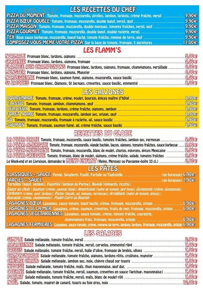 Go Pizza Molsheim — carte page 3