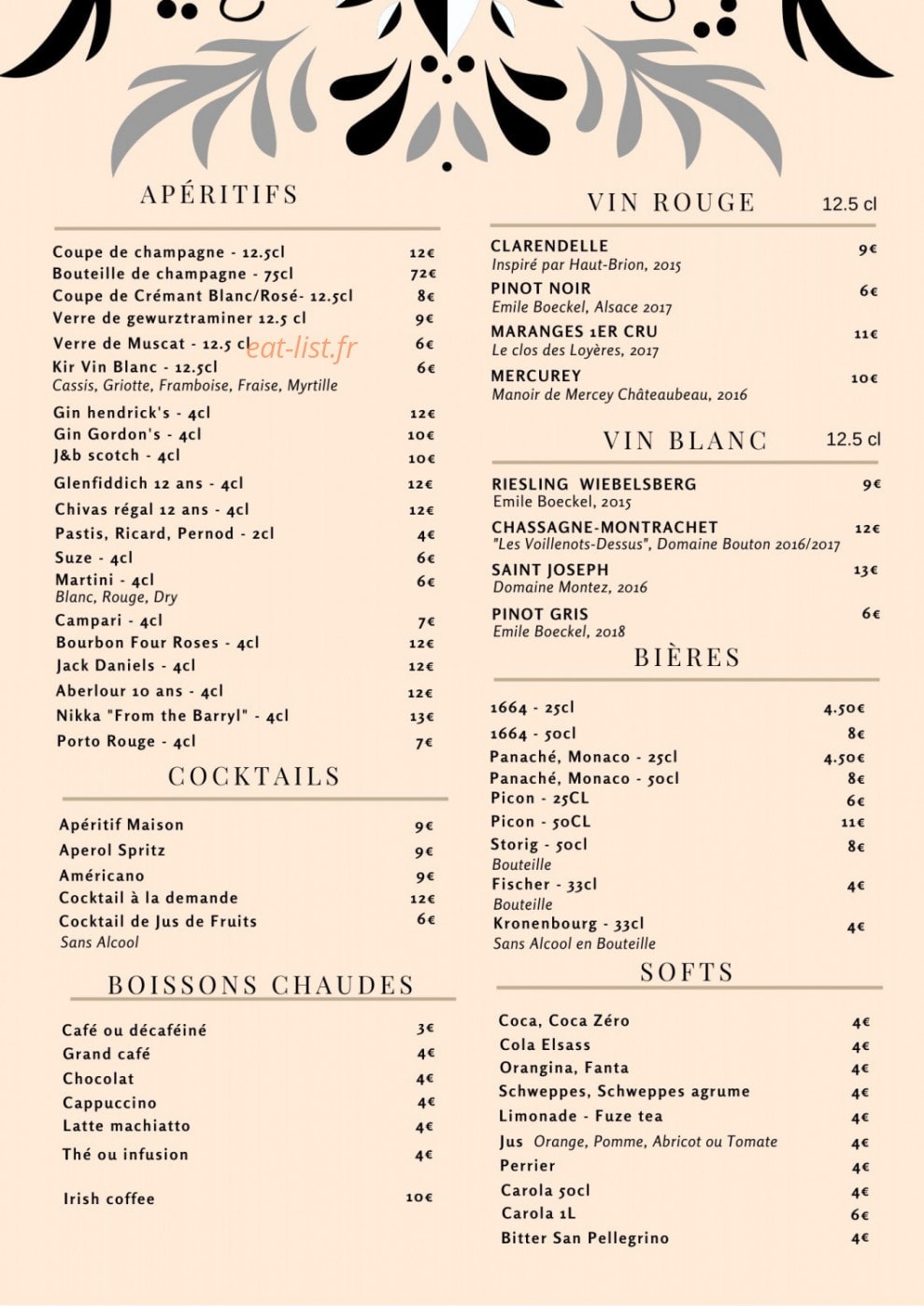 Hotel Diana Restaurant & Spa — carte page 3
