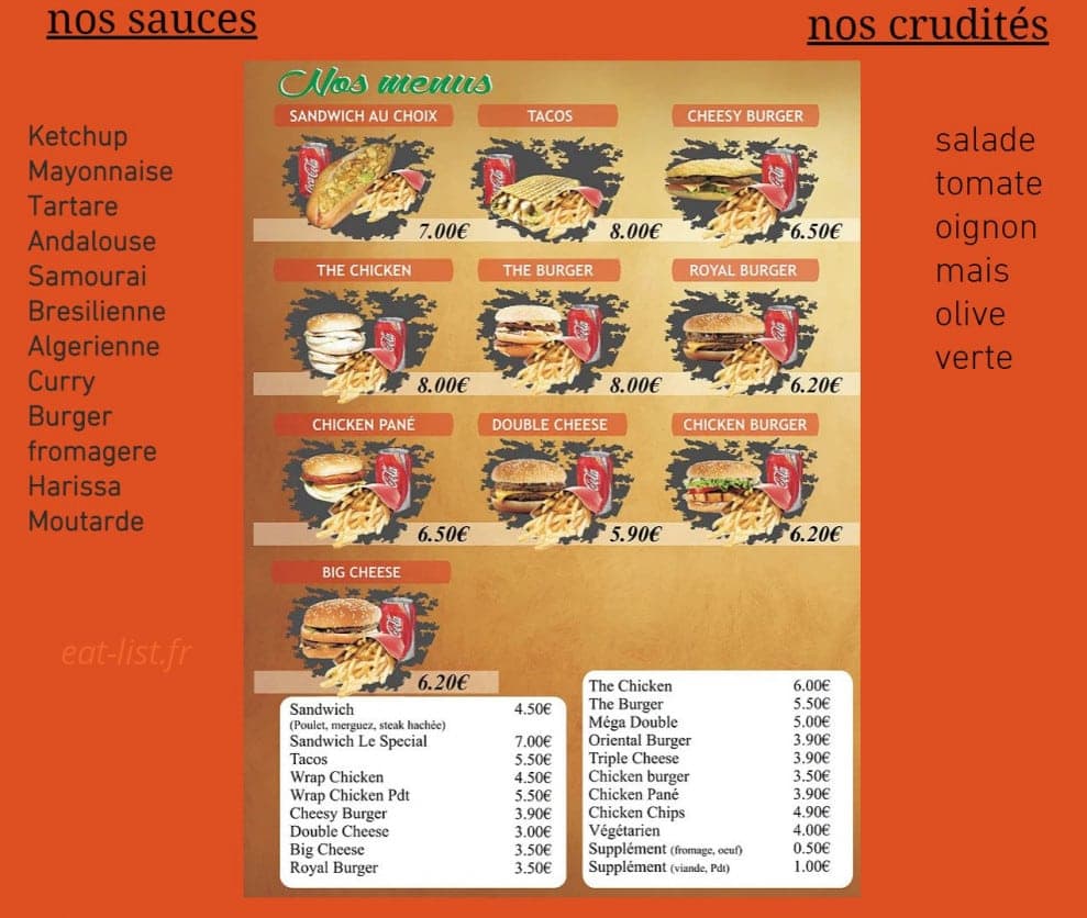 La P'tite Pause — carte page 1