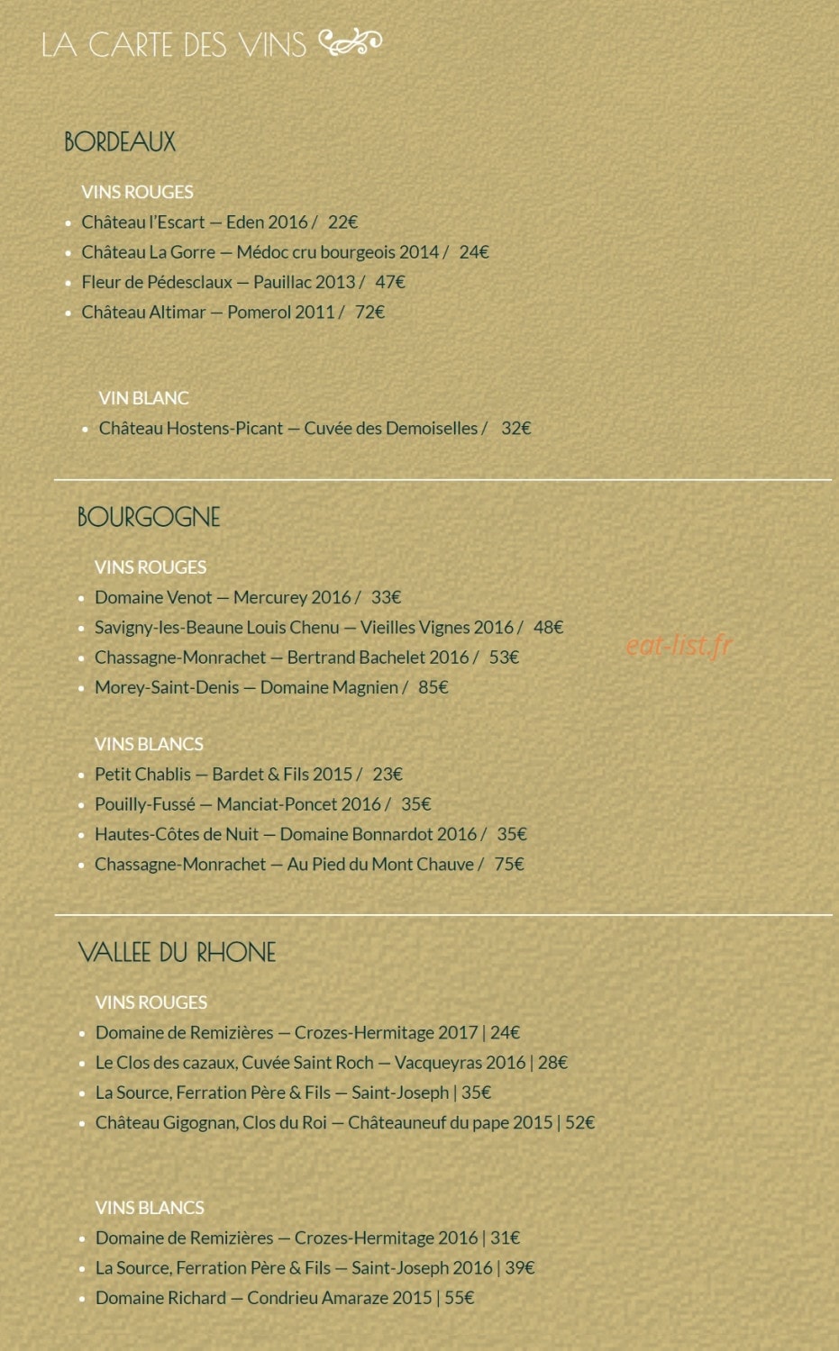 Le Cheval Blanc — carte page 3