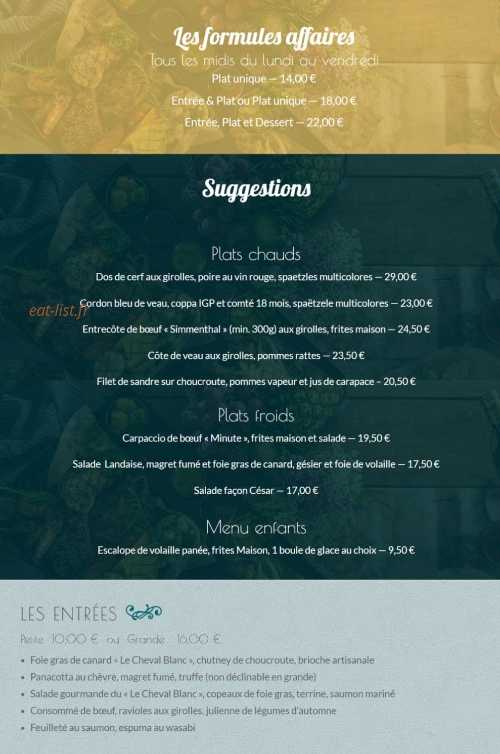 Le Cheval Blanc — carte page 1