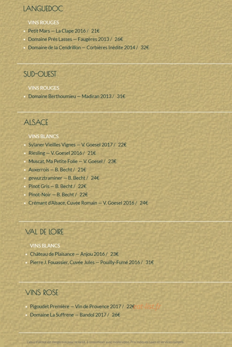 Le Cheval Blanc — carte page 4