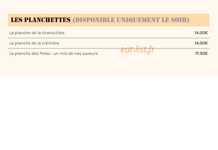 Les Potes au Fût — carte page 3