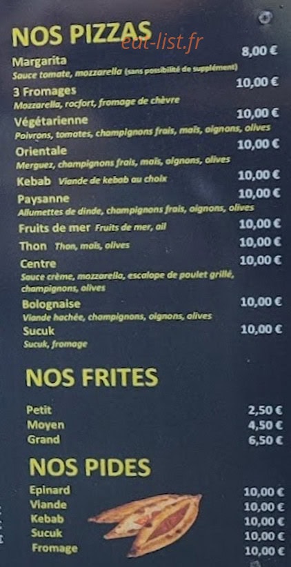 Snack du centre — carte page 4