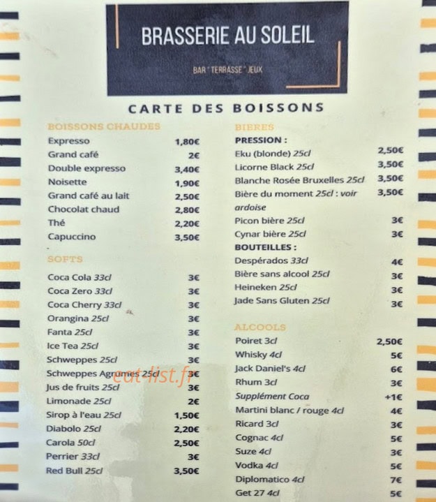 Snack du centre — carte page 7