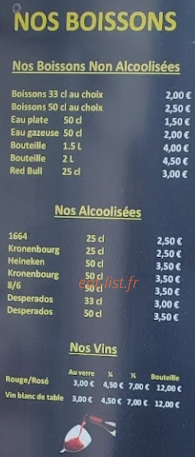 Snack du centre — carte page 6