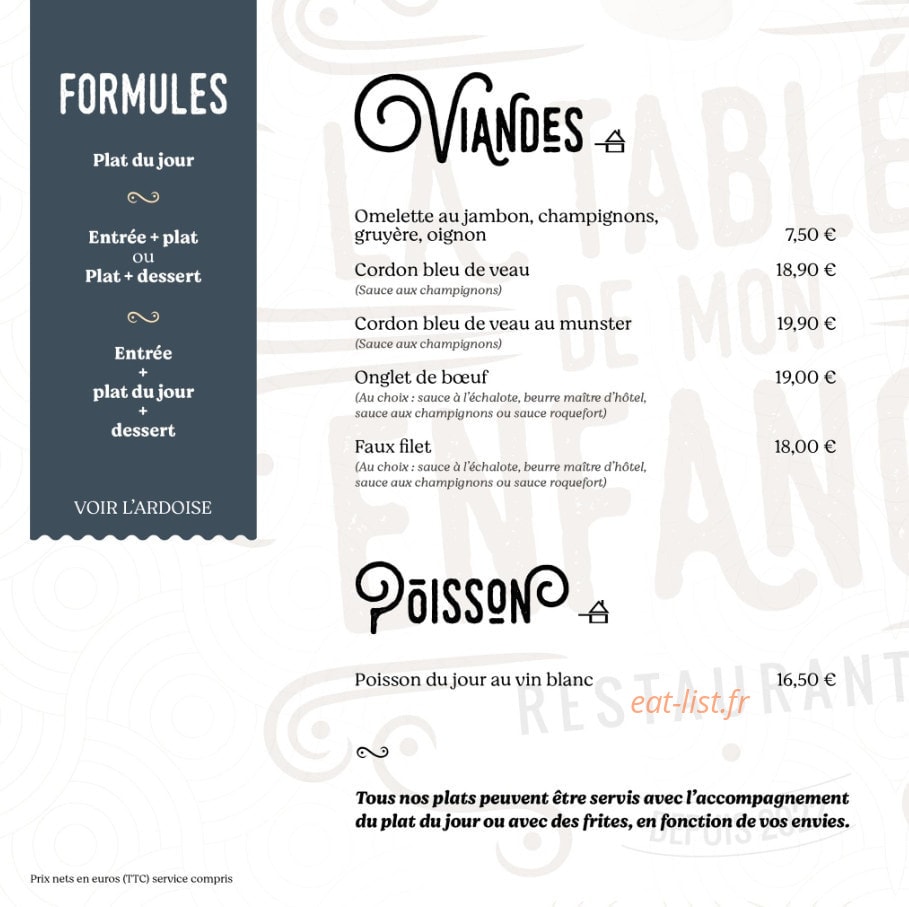 La tablée de mon enfance — carte page 2