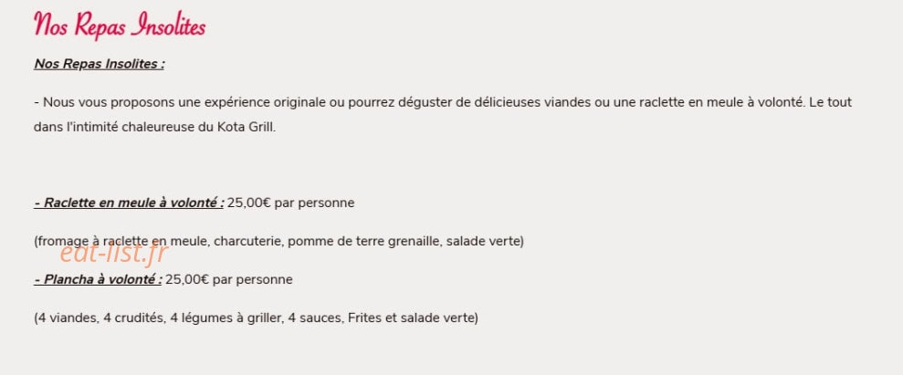 Brasserie Thom’s — carte page 4
