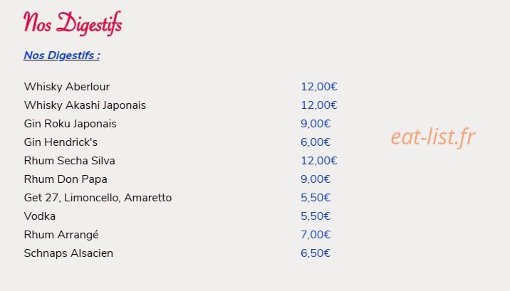 Brasserie Thom’s — carte page 6
