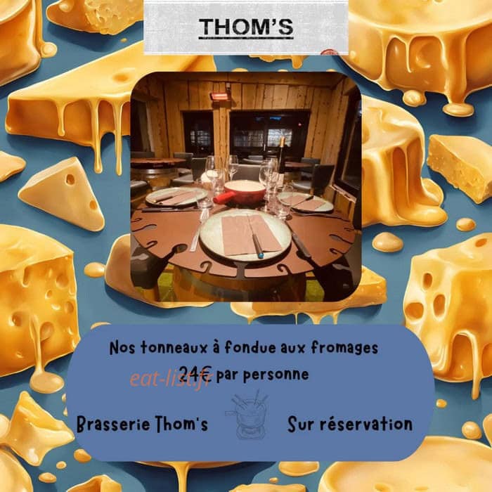Brasserie Thom’s — carte page 1