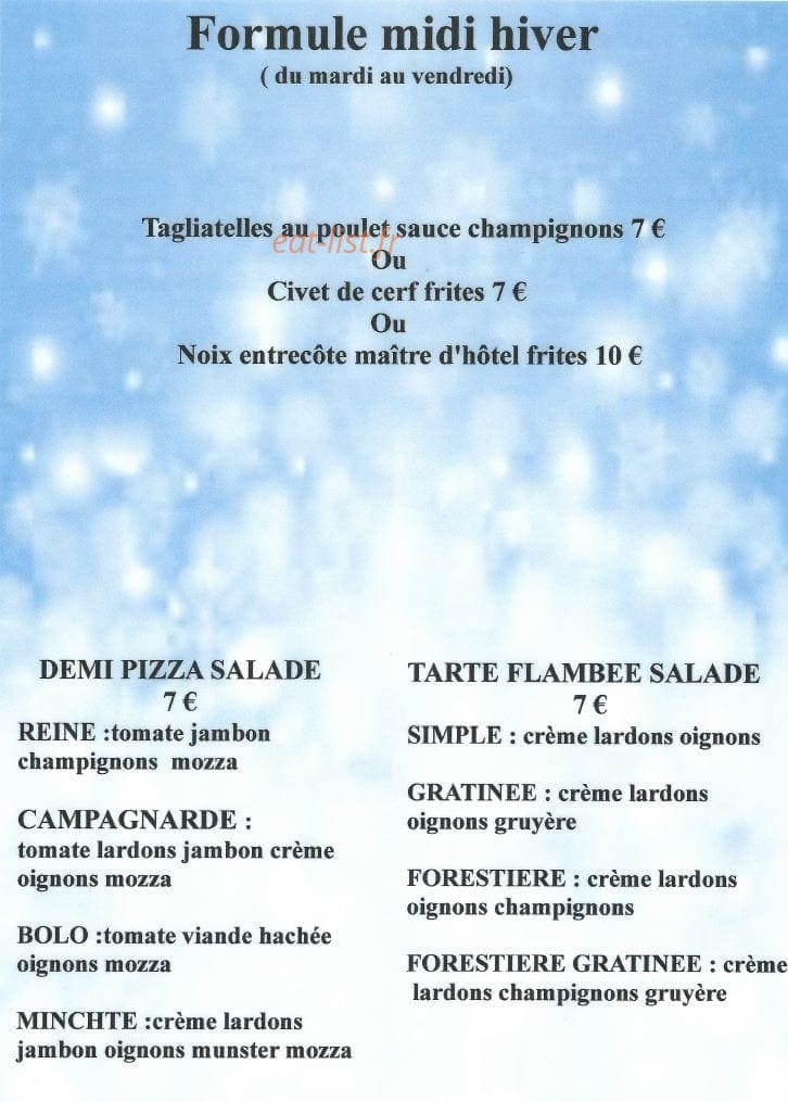 Le Romain Restaurant — carte page 1