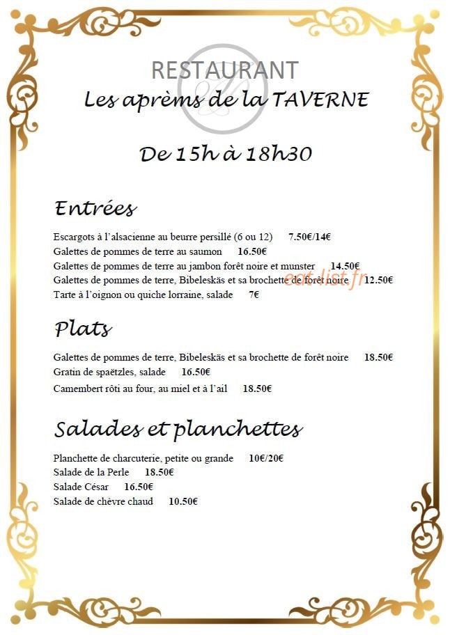 La Taverne de la Perle — carte page 3