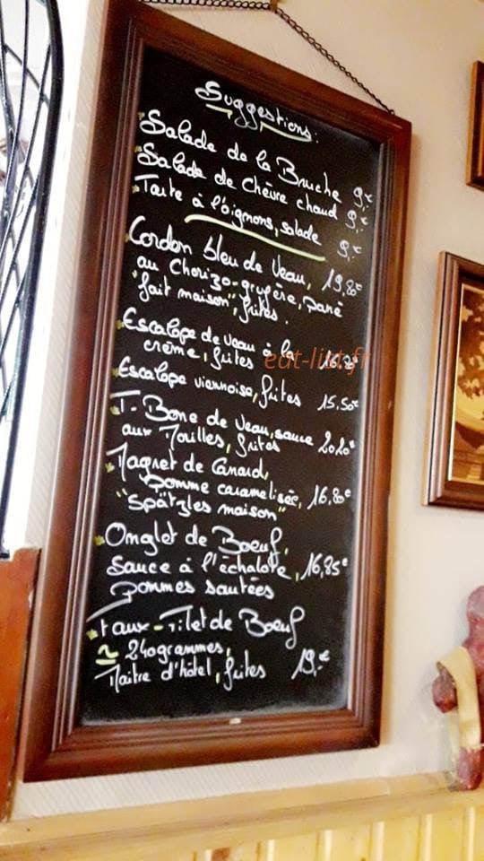 Restaurant de la Bruche — carte page 1