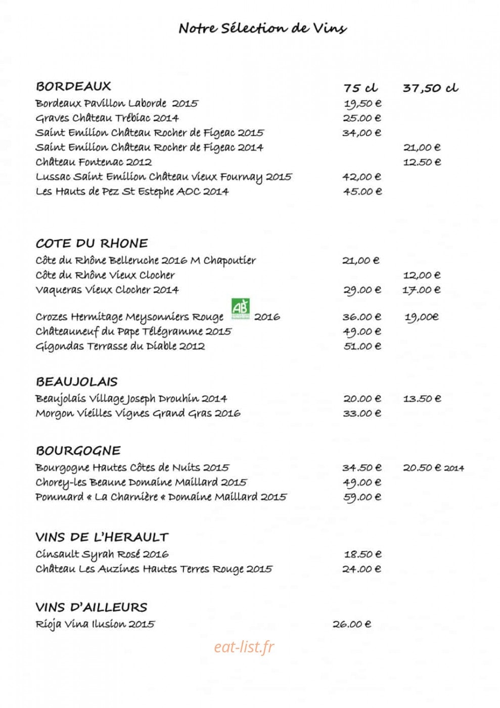 La Table du Kastelberg — carte page 7