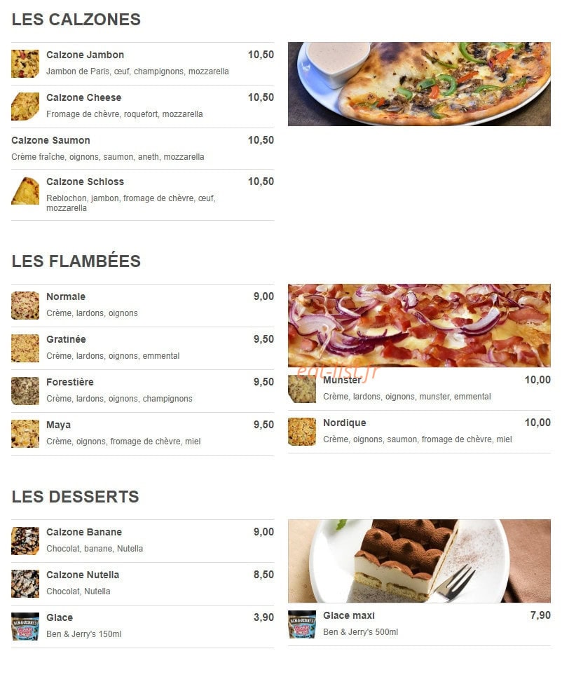 Pizza Jade — carte page 2