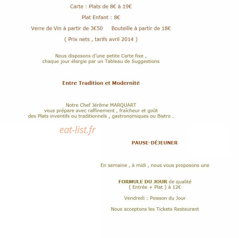 Au Potin — carte page 1