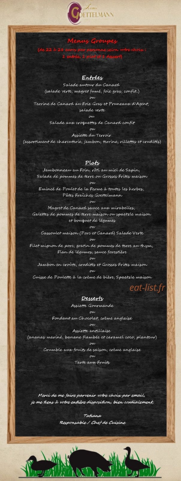 Auberge du Hungerplatz — carte page 1