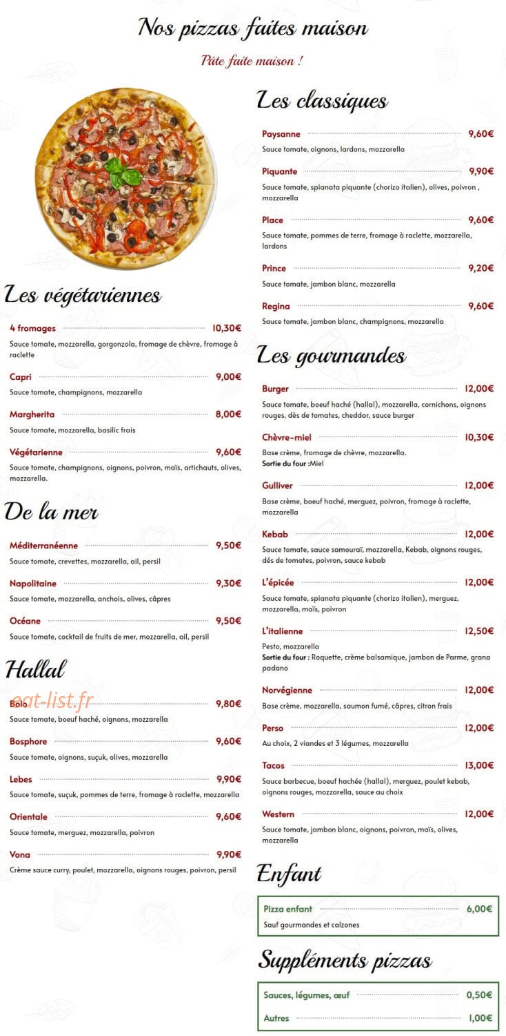 La fringale d'Enzo — carte page 1