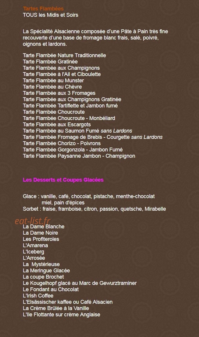 Le Brochet — carte page 2