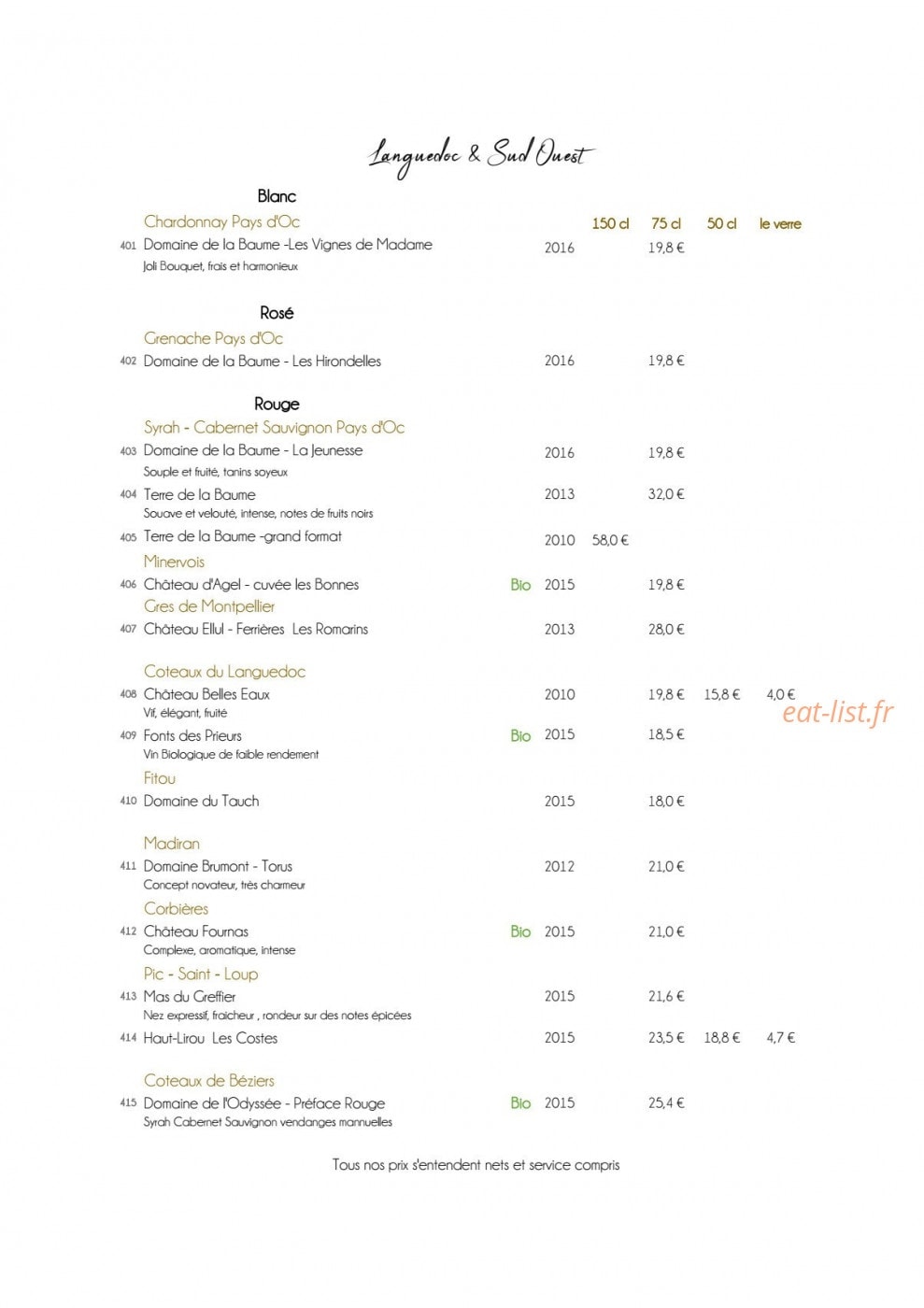Le H — carte page 7