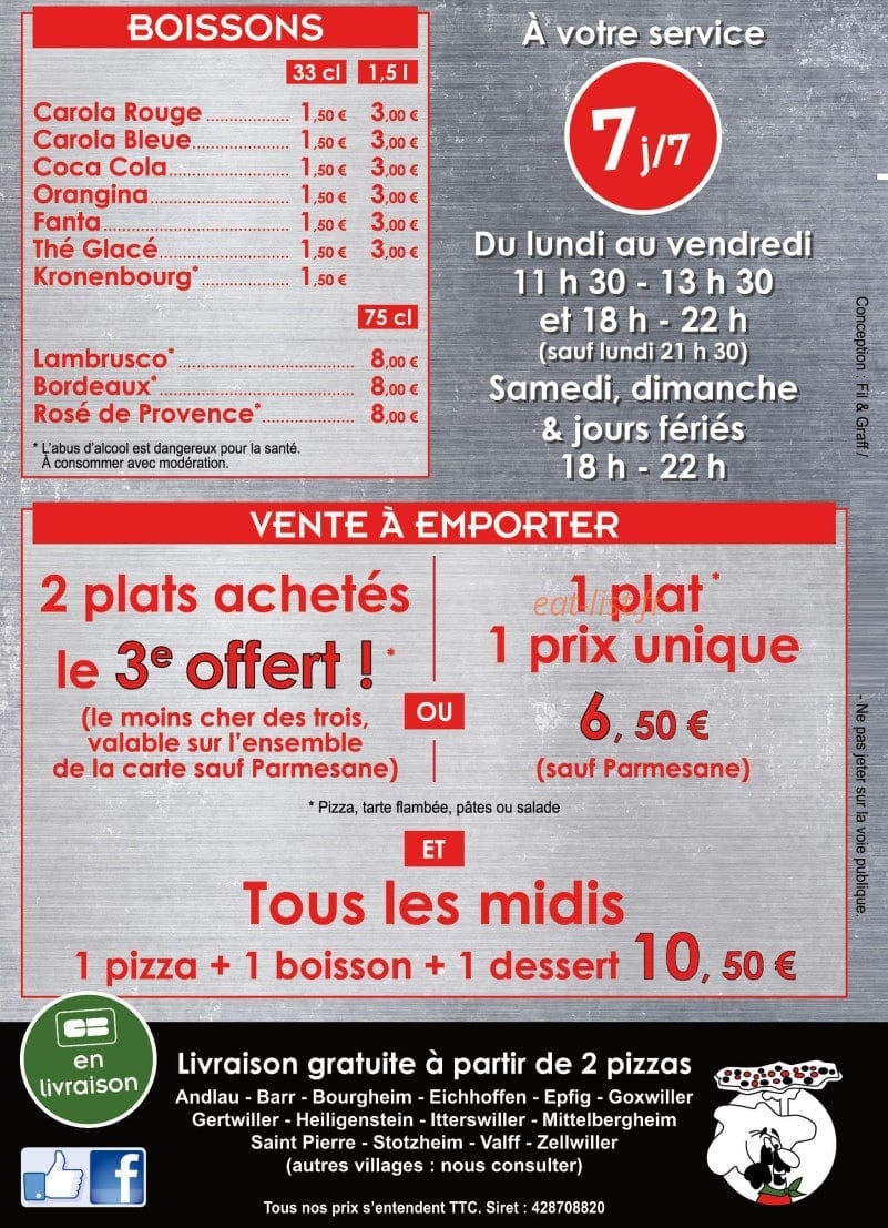 Pizza Enzo — carte page 4