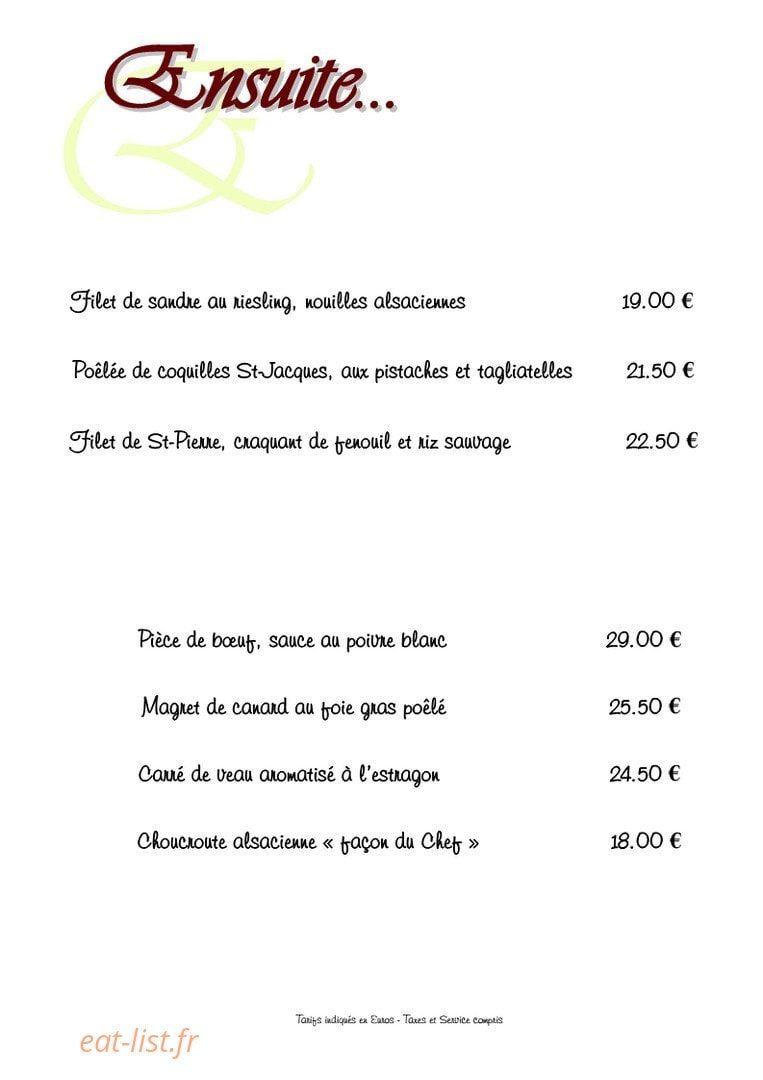 Au Caveau du Vieux Pressoir — carte page 4