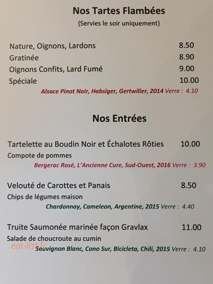 A La Vignette — carte page 1