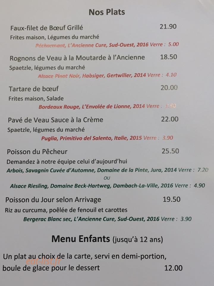 A La Vignette — carte page 2