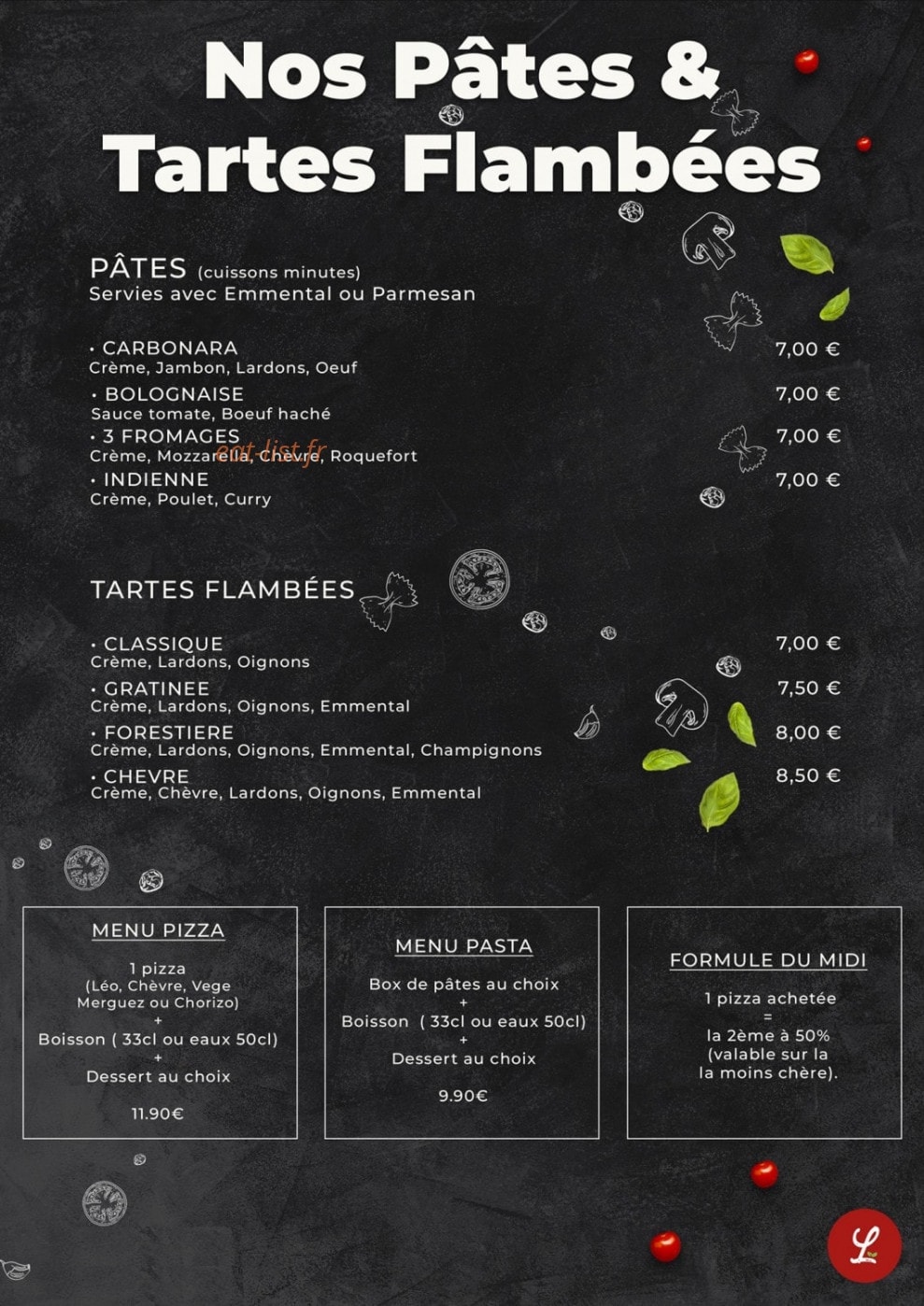 Léo's Pizza — carte page 2