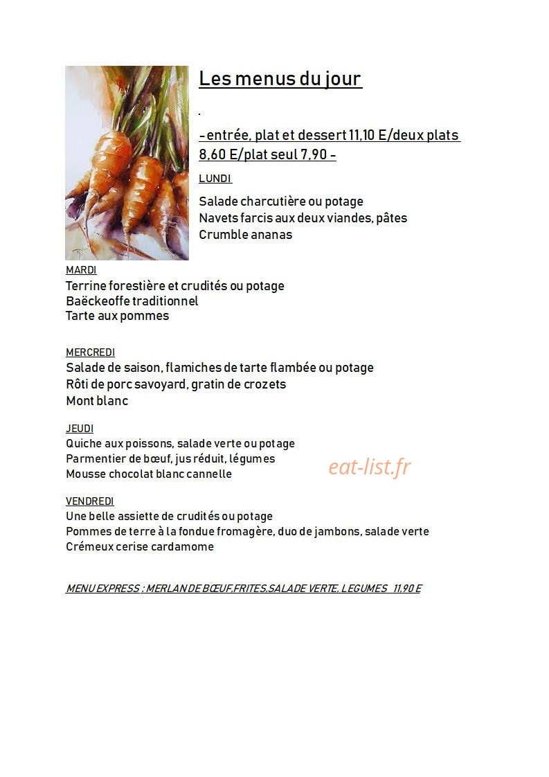 Au Brochet — carte page 1