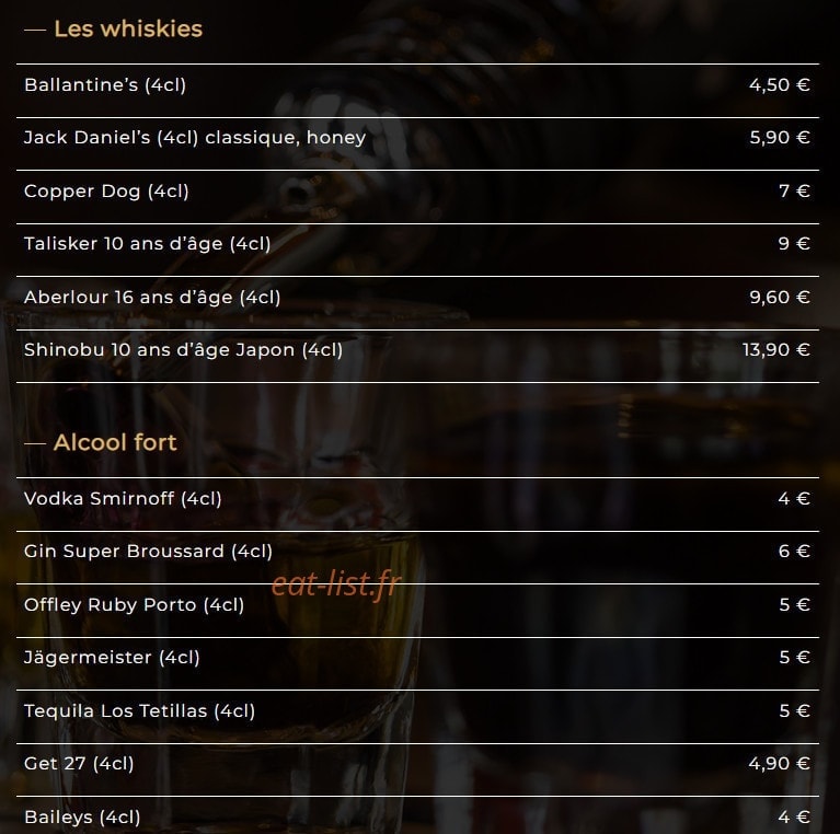 Brasserie l’Ekluse — carte page 9