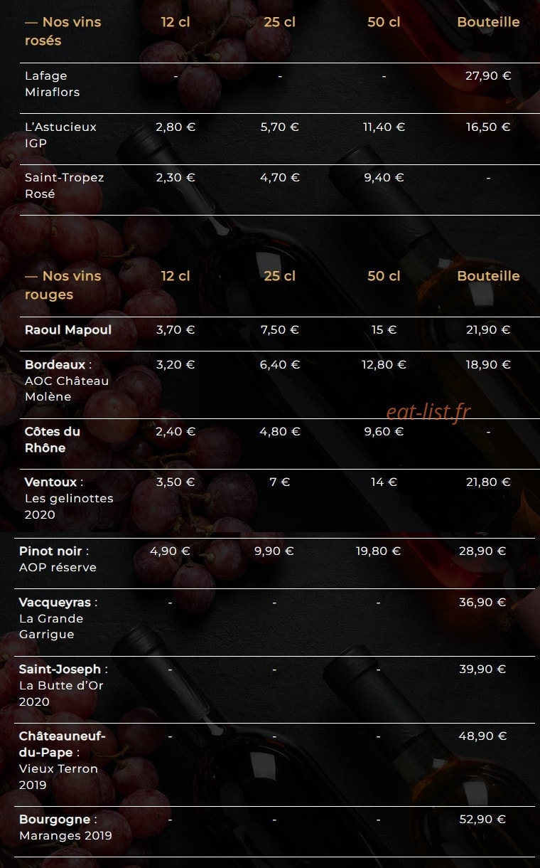 Brasserie l’Ekluse — carte page 11
