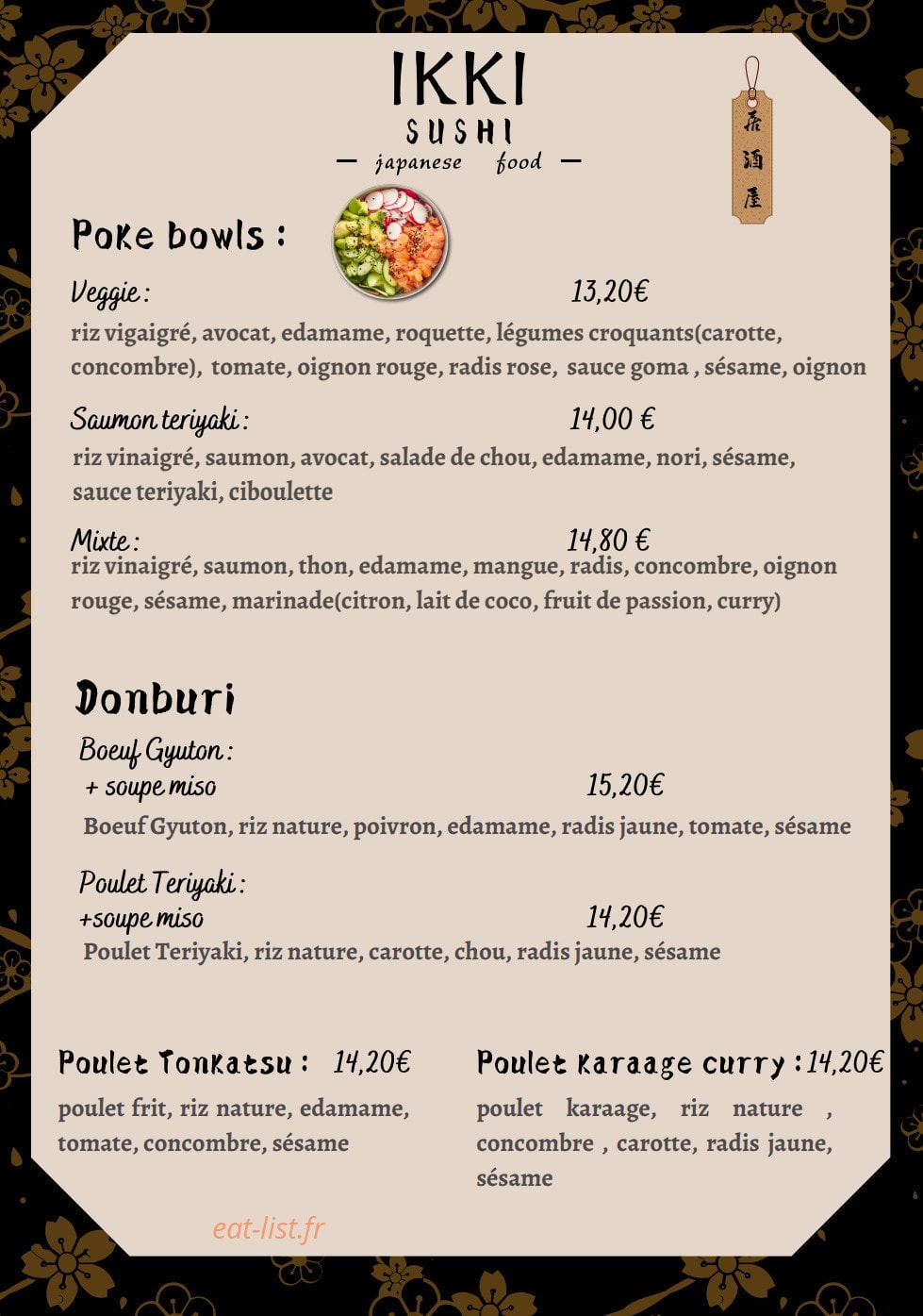 Ikki Sushi — carte page 5