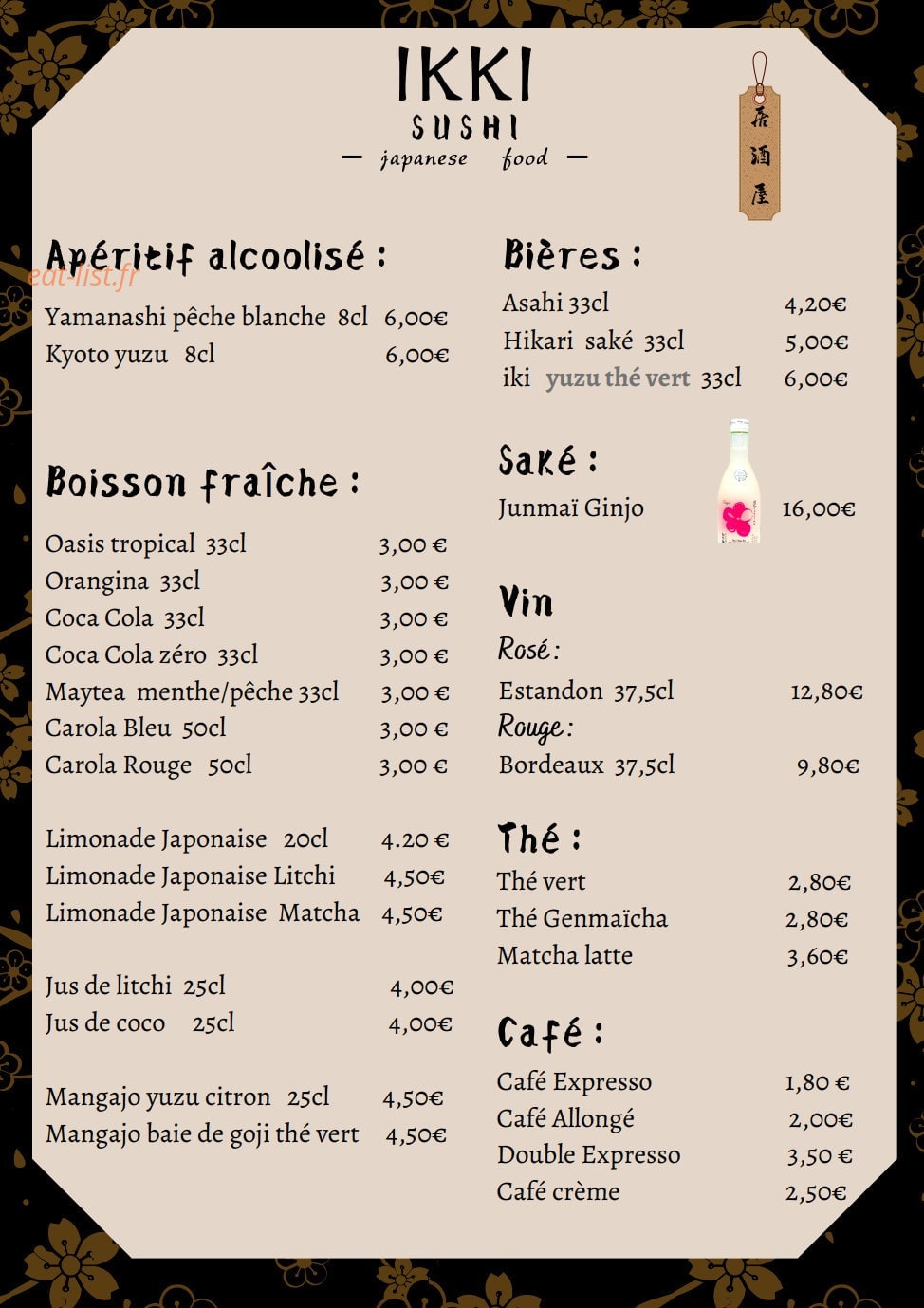 Ikki Sushi — carte page 8