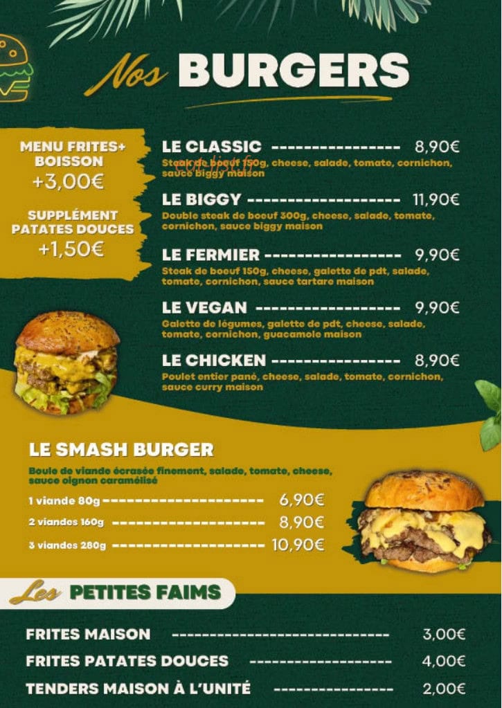 L'As food — carte page 3