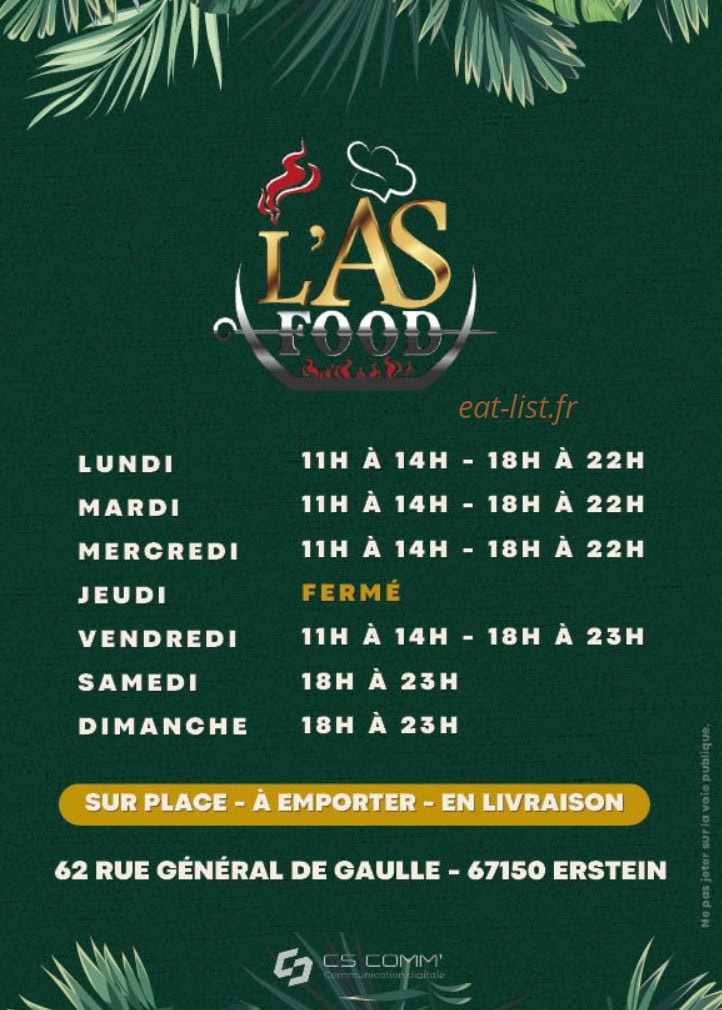 L'As food — carte page 6