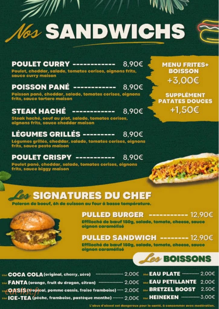 L'As food — carte page 5