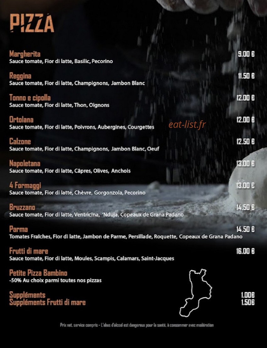 Pizzeria 1963 — carte page 1