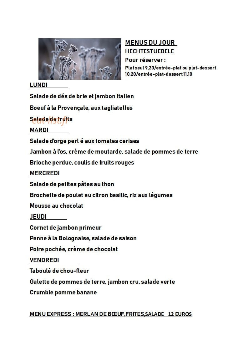 Restaurant s'Hechtestuebele — carte page 3