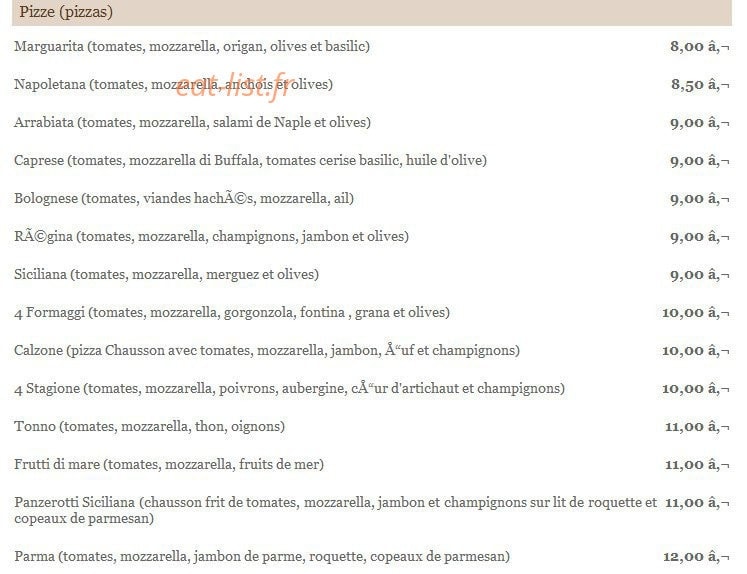 Trattoria du Ried — carte page 5