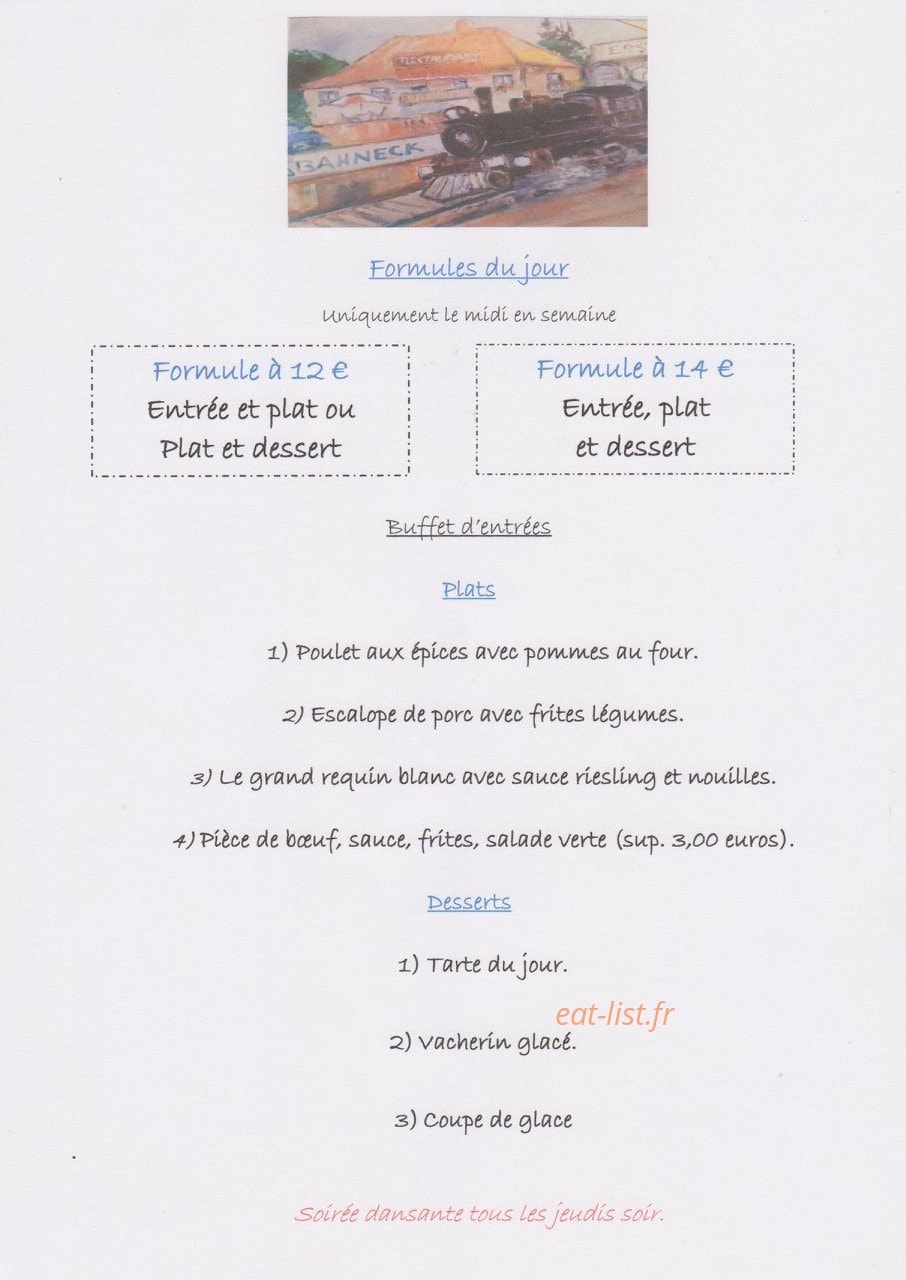 Winstub S'bahneck — carte page 1