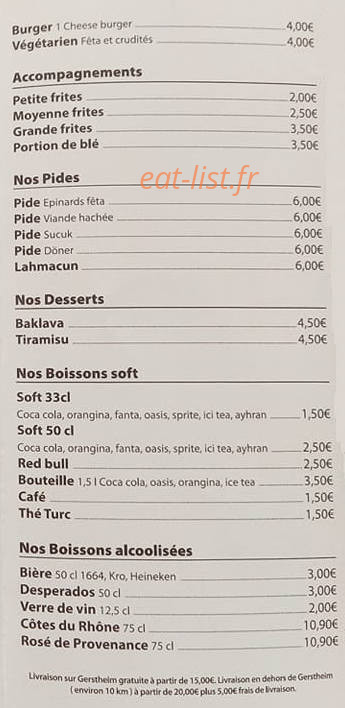 GS kebab — carte page 2