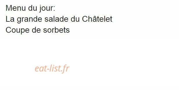 Caveau du Châtelet — carte page 1