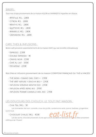 Flamm'Chouch' — carte page 1