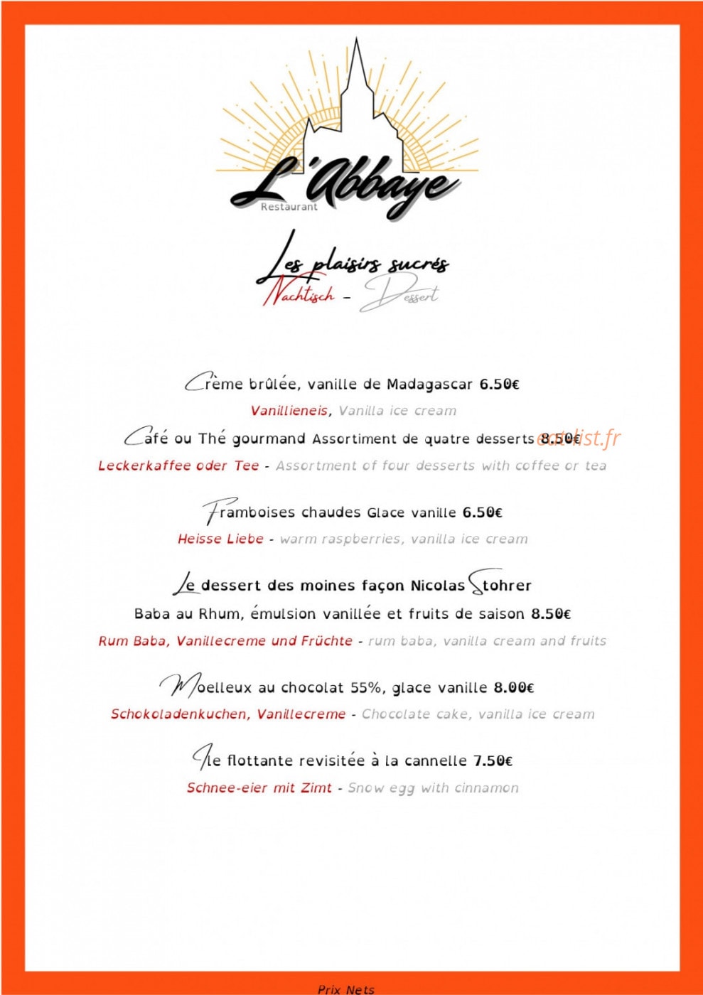 L'Abbaye — carte page 5