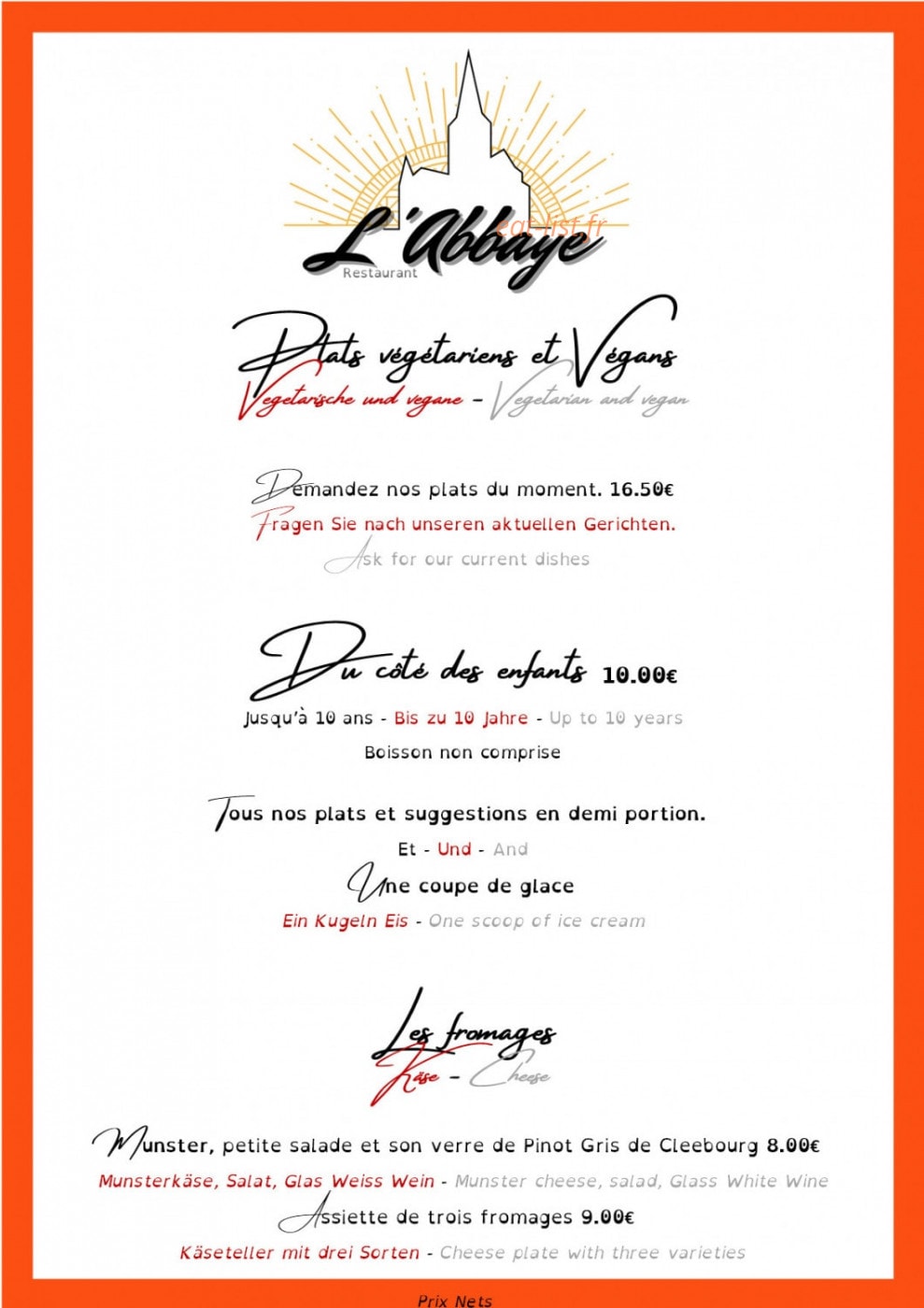 L'Abbaye — carte page 4