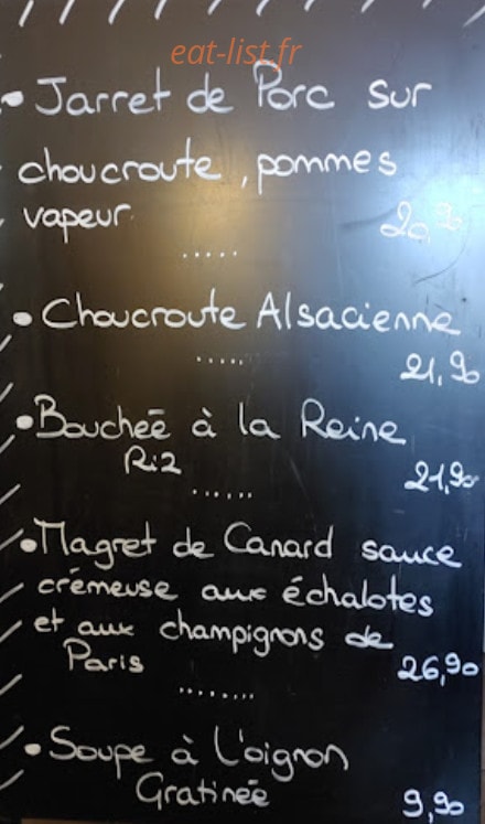 Restaurant du Saumon — carte page 1