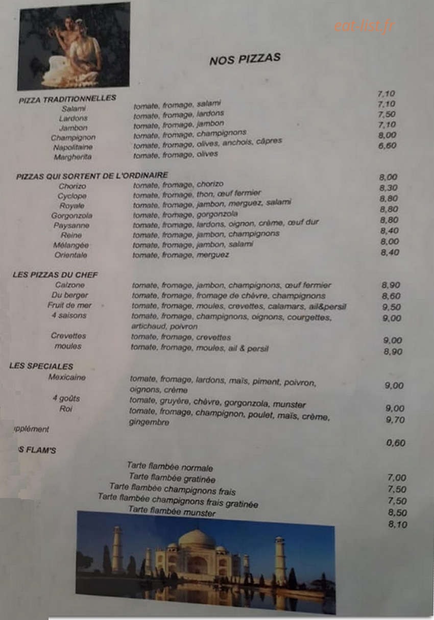 Chez l'Indou — carte page 1